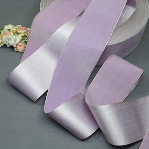 2y 1910 SILK LAVENDER VELVET Ribbon Tag: Antique French Violet Velvet Ribbon Purple Velvet 1920 Dress Hat Lilac Gray Crushed Frayed Velvet