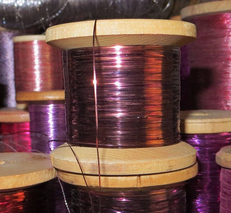 1y Rare FRENCH PLATED PINK Metal Thread Antique Vintage - Etsy