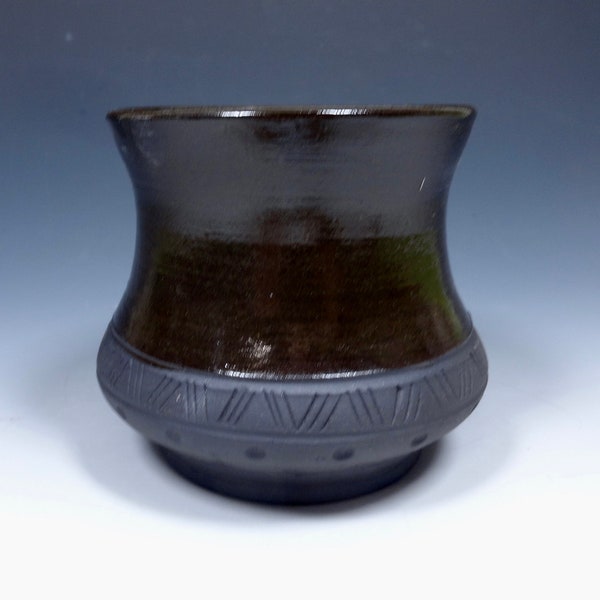 Viking drinking cup.  Functional art.  Handmade pottery. Anglo Saxon