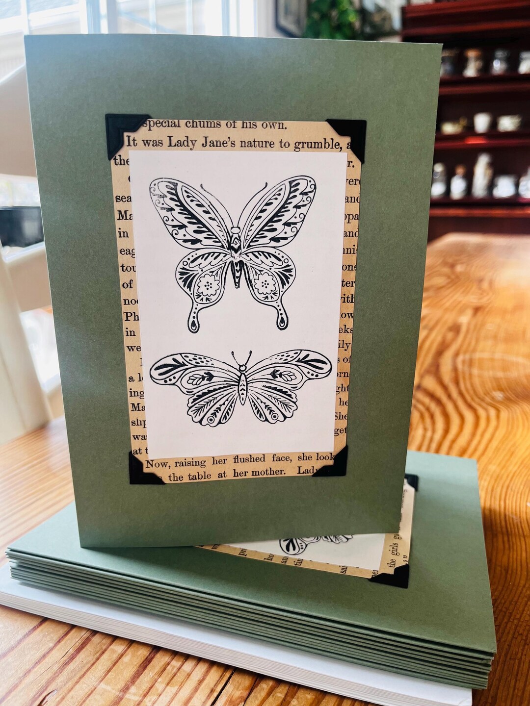 Stationery Butterfly Duet Handmade Card Set (12 Cards in Set) - Etsy