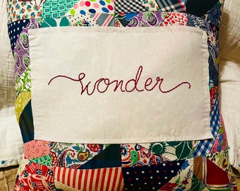 Wonder quilted decorative pillow