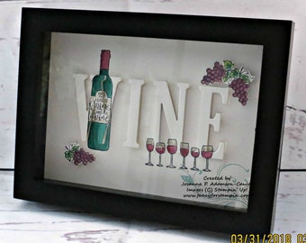 Hand Stamped Wine/Wall Art