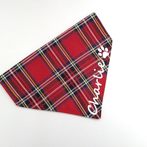 Personalised Tartan Dog Bandana image 3