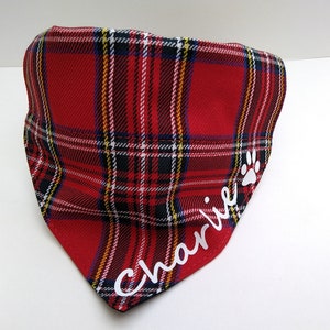 Personalised Tartan Dog Bandana