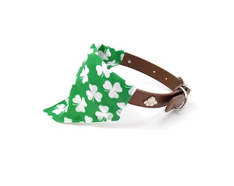 Shamrock over the collar dog bandana