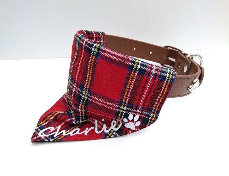 Personalised Tartan Dog Bandana image 2