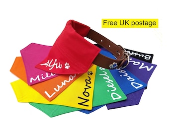 Personalised Plain Dog Bandana