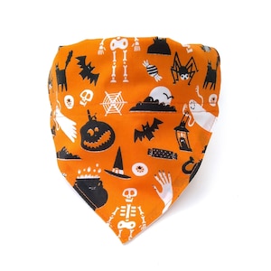 Orange Halloween Dog Bandana