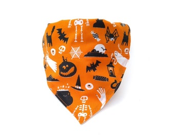 Orange Halloween Dog Bandana