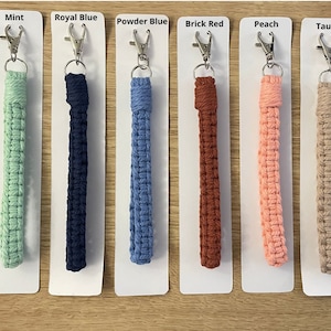 Macrame Wristlet Keyring Wrist Strap Lanyard Boho Keychain Accessories Gift 33 colours 7 new colours added for 2024 image 7