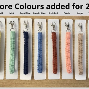 Macrame Wristlet Keyring Wrist Strap Lanyard Boho Keychain Accessories Gift 33 colours 7 new colours added for 2024 image 3