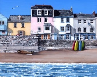 Kingsand - Cornish Village - signed, framed prints - Cornwall gifts