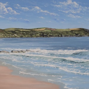 Whitsand Bay Rame Head Tregantle Cornwall - framed, signed prints - beach gifts
