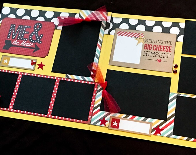 12x12 Disney Scrapbook Page Kit, 12x12 Premade Disney Scrapbook, 12x12