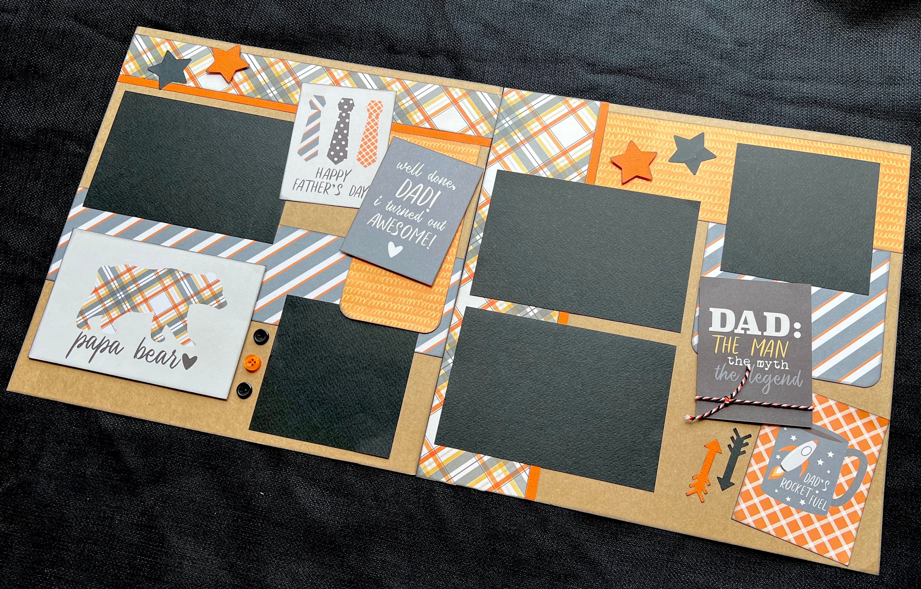 Happy Father's Day Scrapbook Paper: Beautiful Double Sided Sheets For Scrapbooking, Junk Journals, Origami & Crafting Projects, DIY: Riley, Otis