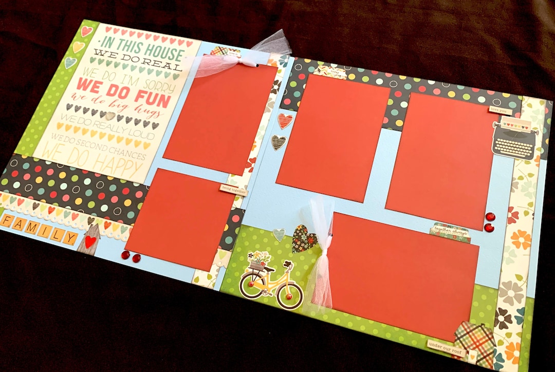 Family Scrapbook Page Kit, 12x12 Scrapbooking Layouts, Layout Kits to ...