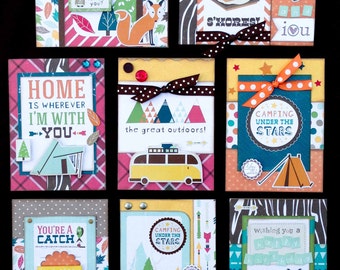 Camping Card Kit: Handmade Cards for Men, Outdoors Theme