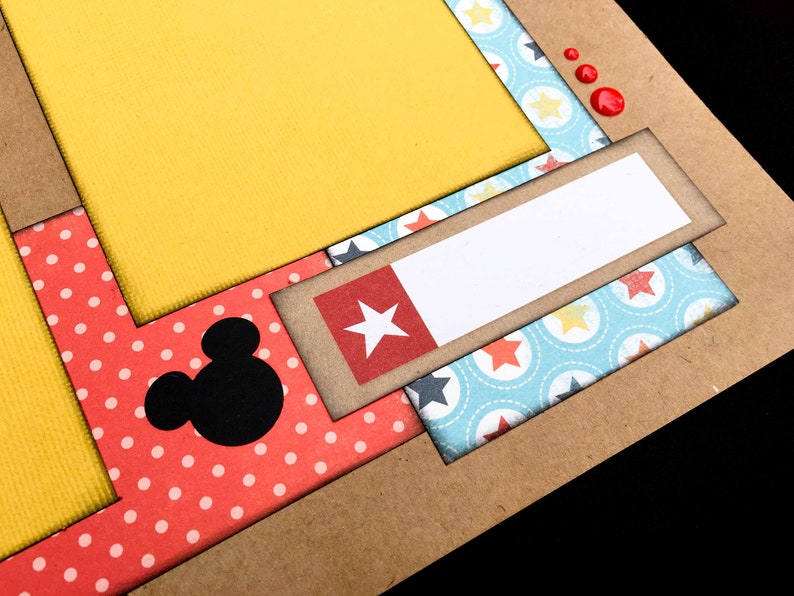 12x12 Disney Scrapbook Page Kit 12x12 Premade Disney Etsy