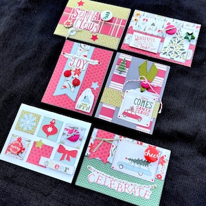 Premade Christmas Cards, Christmas Card Kit, Handmade Card Kit, Handmade Christmas Card Kit, Pre-Made Christmas Cards, Premade Scrapbook Kit