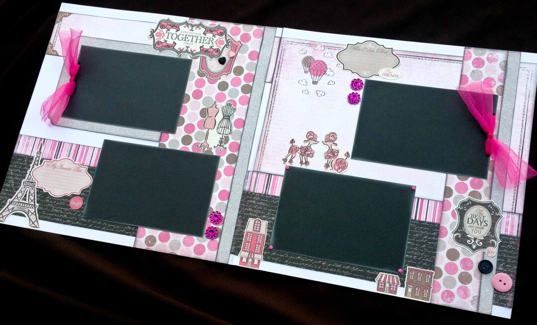 Love Scrapbook Page Kit, 12x12 Scrapbooking Layouts, Layout Kits to ...