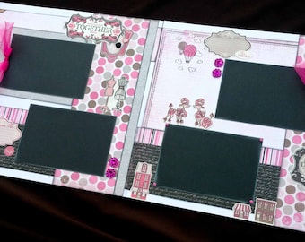 12x12 Scrapbook Page, Baby Girl, Valentine or Wedding, 12x12 Premade Scrapbook Layout, 12x12 Scrapbook Page, 12x12 Premade Scrapbook pages