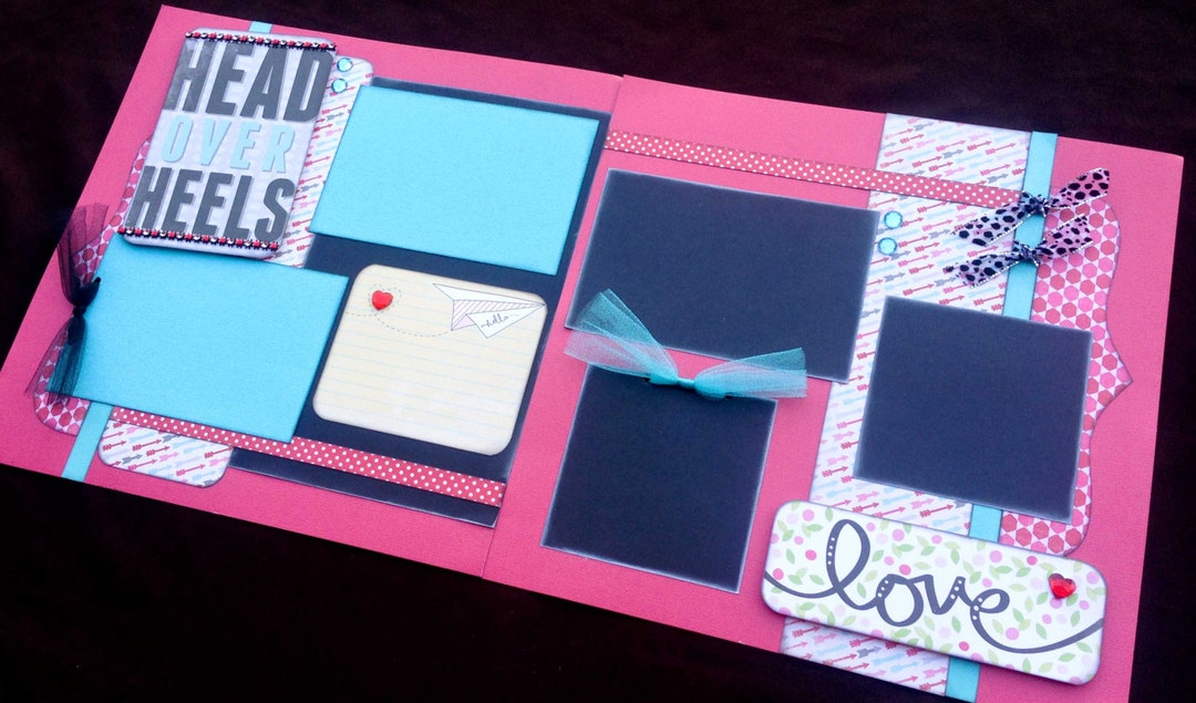 Love Scrapbook Page Kit, 12x12 Scrapbooking Layouts, Layout Kits to ...