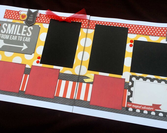 12x12 Disney Scrapbook Page Kit 12x12 Premade Disney Etsy
