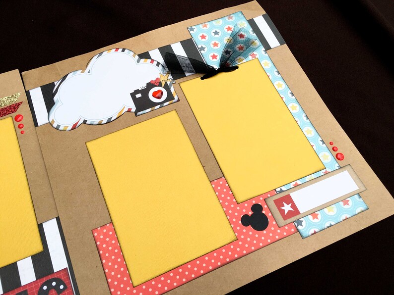 12x12 Disney Scrapbook Page Kit 12x12 Premade Disney Etsy