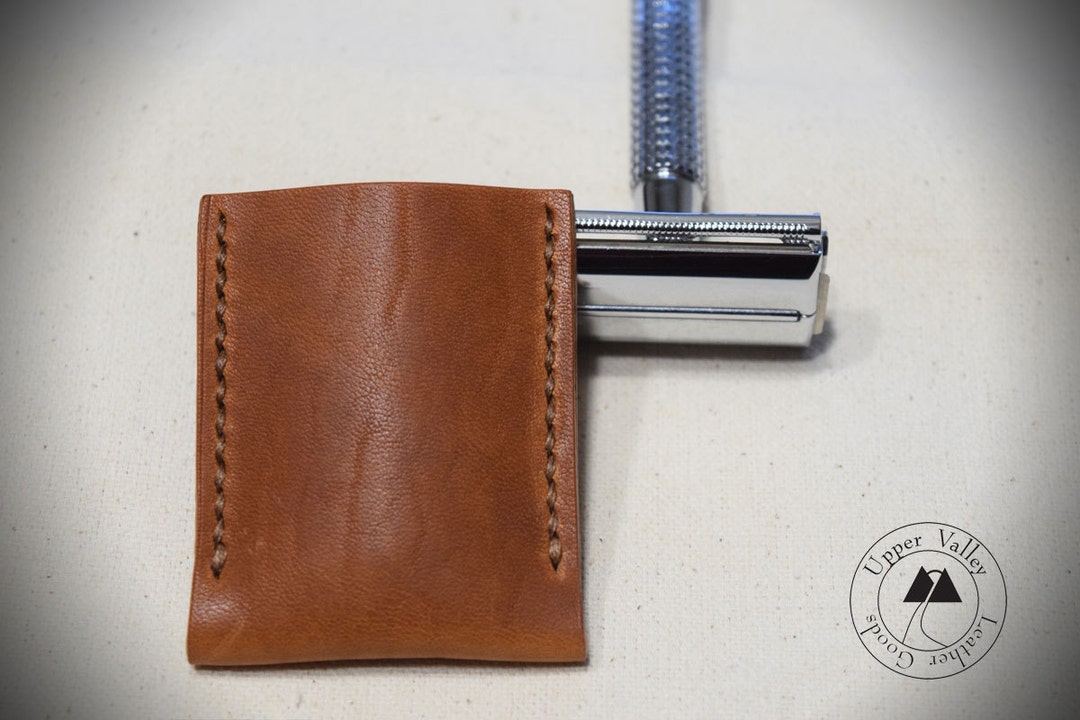 Leather Razor Cover Leather Razor Sheath Travel Case Safety Razor