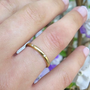 Diamond Wedding Band, 14k Gold Diamond Ring, Minimalist Diamond Band, Natural Diamond Ring, 14k Gold Stacking Ring, Eternity Diamond Ring