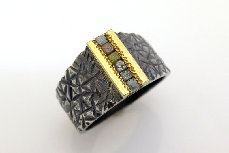 Silver Ring Ring Men Oxidized Silver Ring 18k Etsy