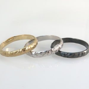 Man's Wedding Band, Textured Wedding Ring, Wedding Band Women, Oxidized Silver Ring, Rustic Wedding Ring, Silver Wedding Ring, Modern Ring