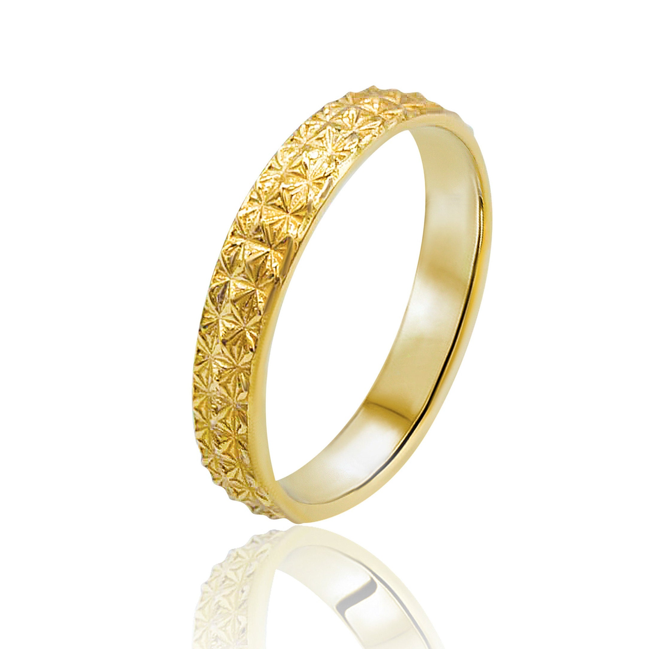 Pattern Wedding Band, Antique Style Wedding Ring, 14K Wedding Band, 18K Wedding Ring, Solid Gold Ring, Mens Wedding band, Wedding ring women