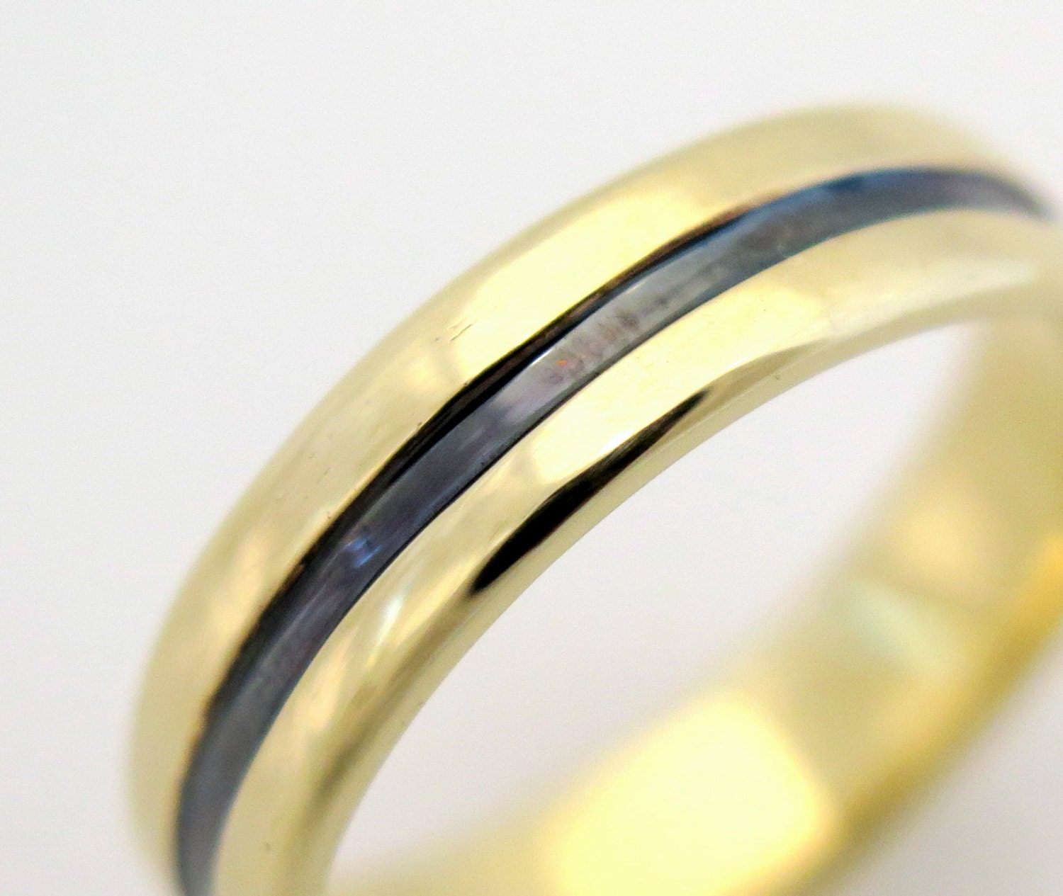 Fabri Single Stackable Black Diamond Gold Ring - John Brevard Fine Jewelry  - Rings - Mad Lords
