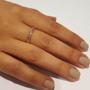 14k Rose gold vintage wedding rings, rose gold wedding band, unique wedding rings, unique mens wedding bands. unique women wedding bands