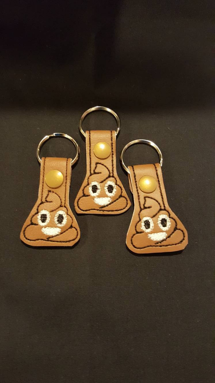 Poop Emoji Key Fob Luggage Tag Backpack Tag Etsy