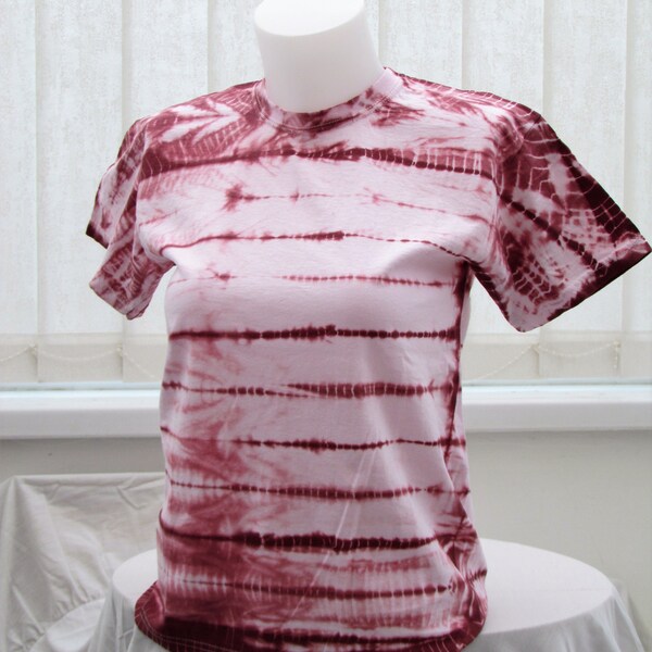 Red - Shibori Tie-Dye Mul Cotton Men Half Sleeve Shirt