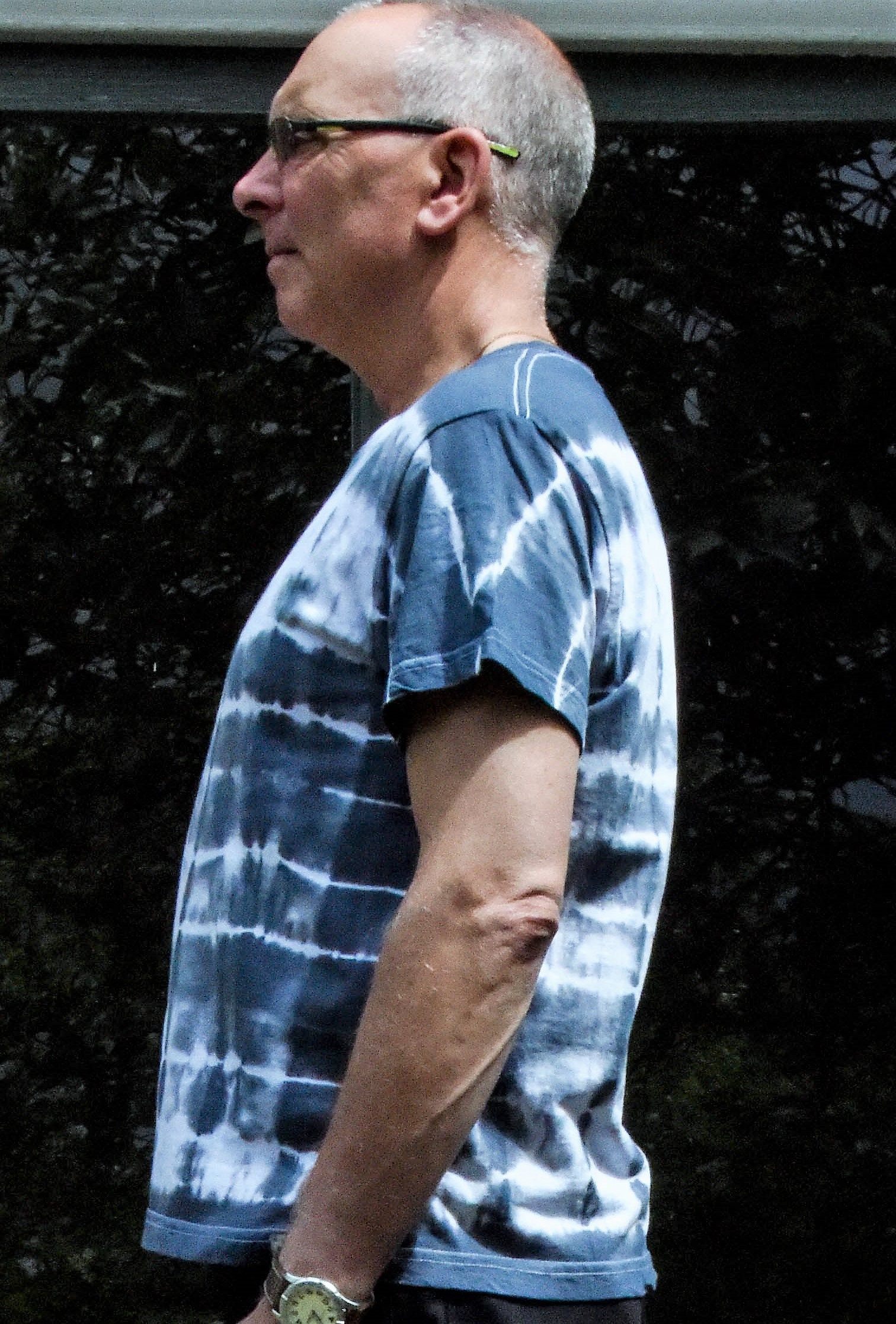 Grey - Shibori Tie-Dye Cotton Blouse Piece