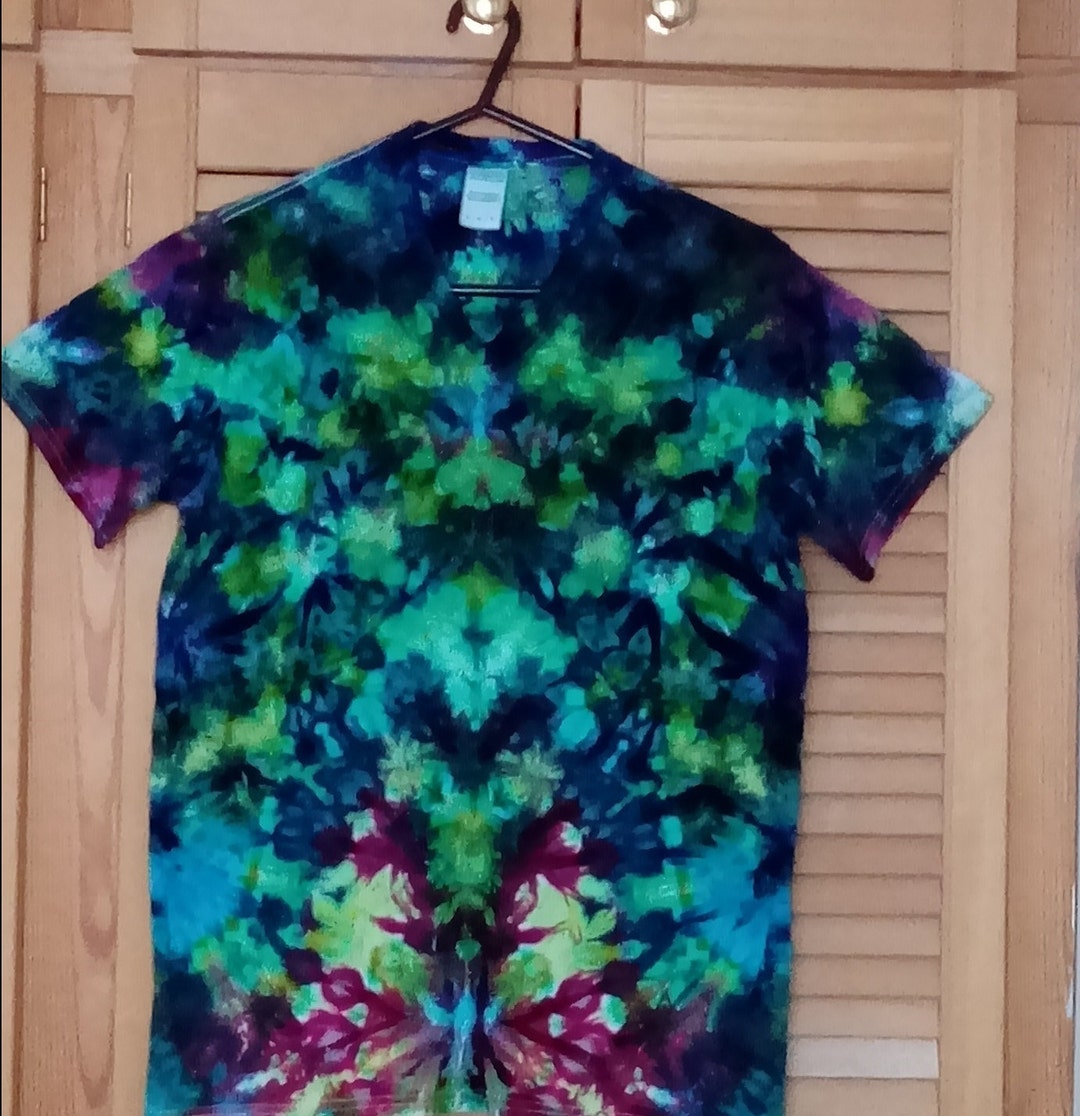 Ice Dyed Psychedelic T Shirt Made to Order Tie Dye V - Etsy
