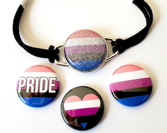 Genderfluid Pride Bracelet | Magnetic Bracelet |  Genderfluid Pride Jewelry | Genderfluid Bracelet | Genderfluid Jewelry