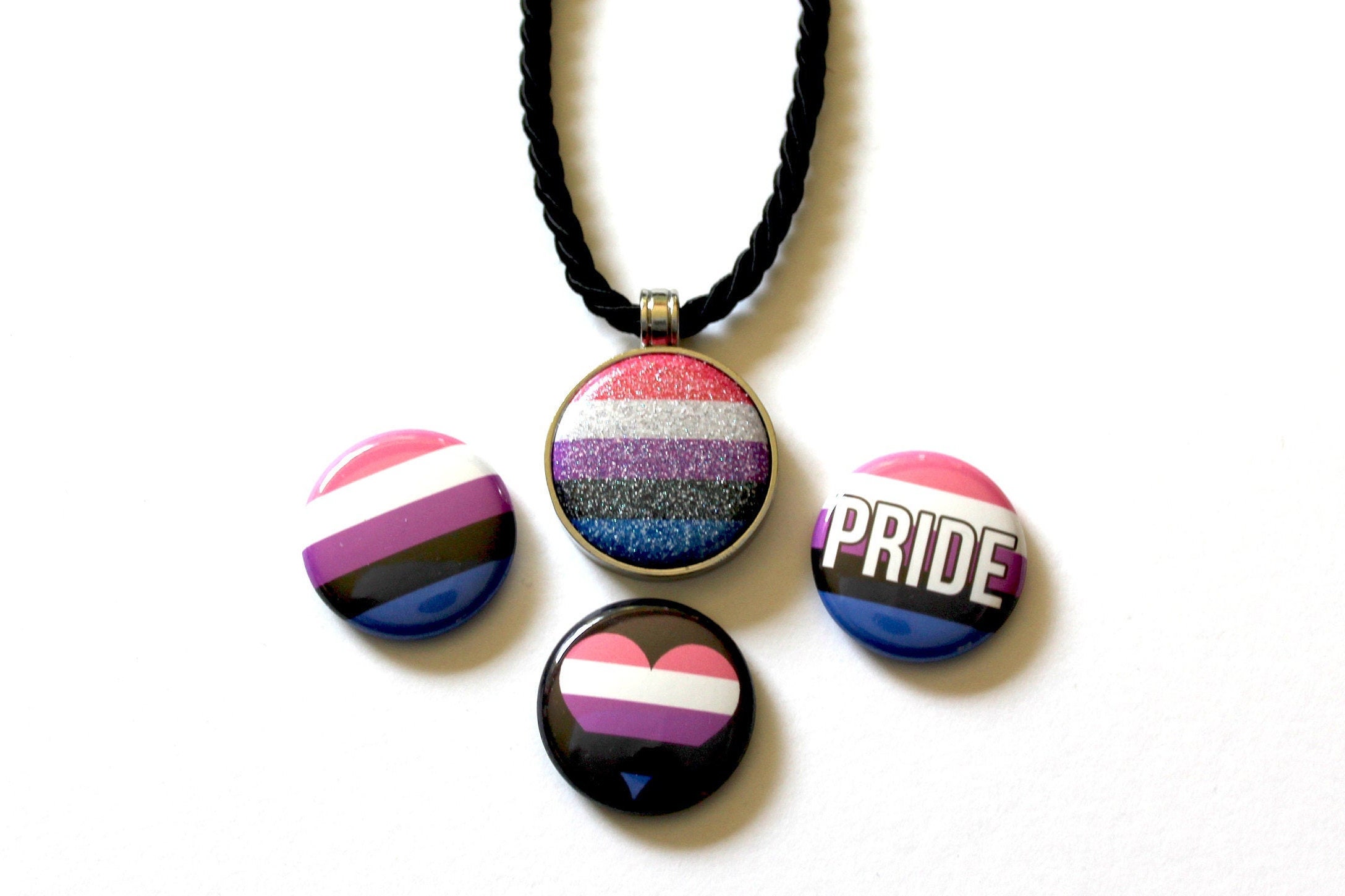 Genderfluid Pride Necklace | Magnetc Necklace | Genderfluid Pride ...