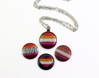 Collar personalizado del orgullo / Joyería con la bandera LGBTQ+ / Arcoíris magnético, lesbiana, bisexual, transgénero, asexual y más