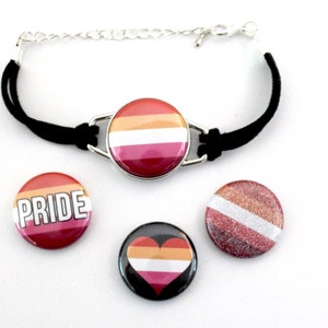 Lesbian Pride Bracelet | Magnetic Lesbian Pride Jewelry | New Lesbian Pride Flag Bracelet