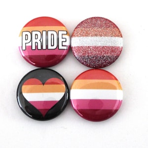 Lesbian Pride Button | 1&quot; Lesbian Pride Pin