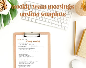 Chiropractic Weekly Team Meeting Outline Template for 2023