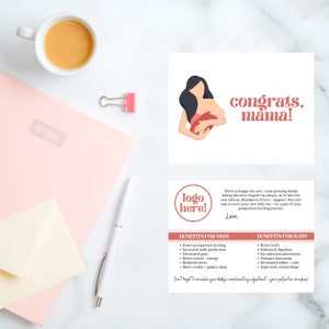 Chiropraktik-Glückwünsche Card Template für neue Mütter