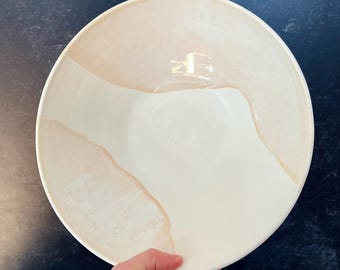 Ceramic Serving Bowl: Handmade White Bowl