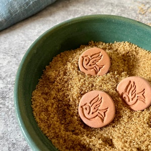 Terracotta Sugar Keeper Set: Dove Design, Essential Oil Diffuser, Gift Bag
