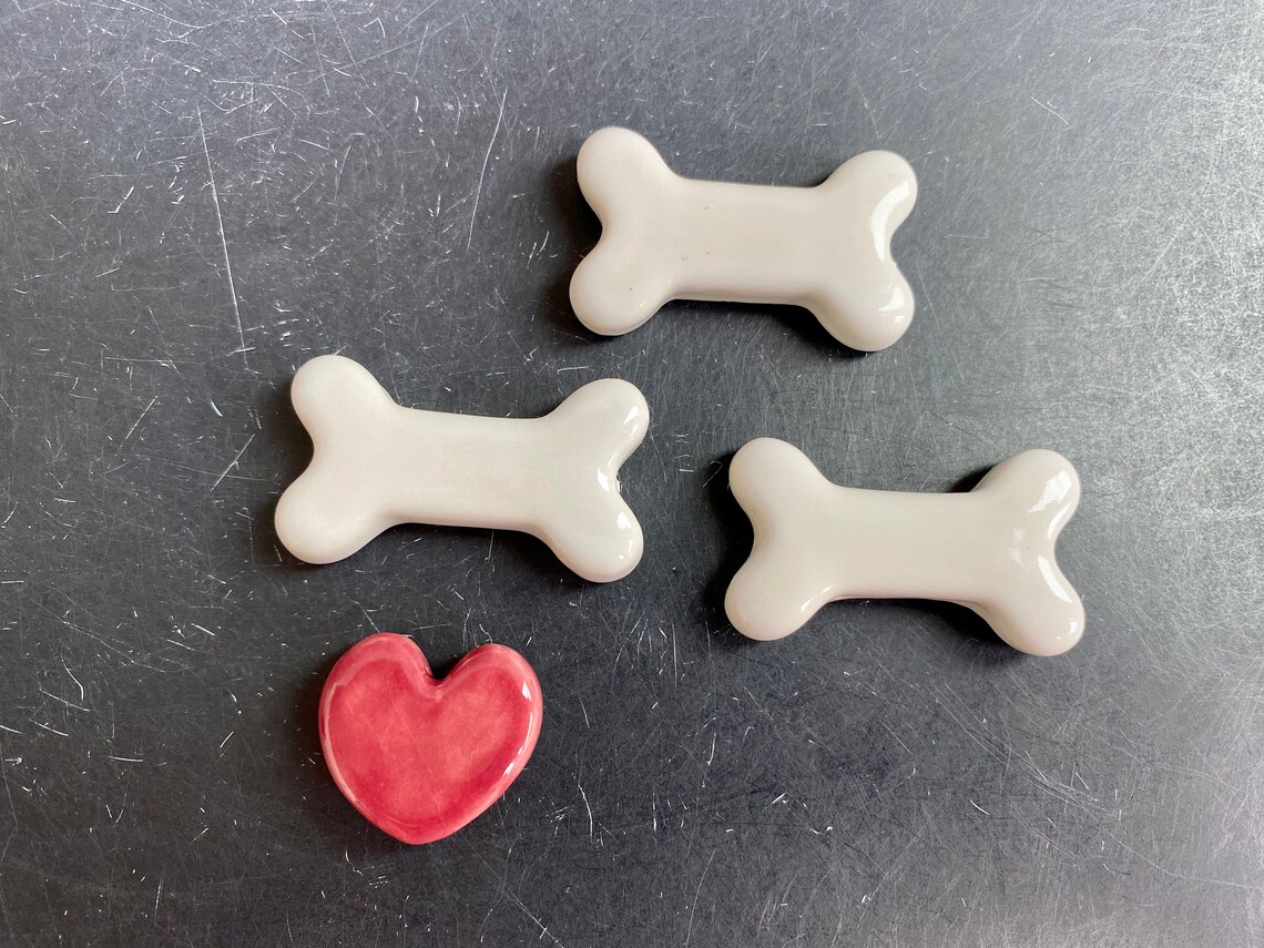 Dog bone in tin with heart dog bone set gift Etsy