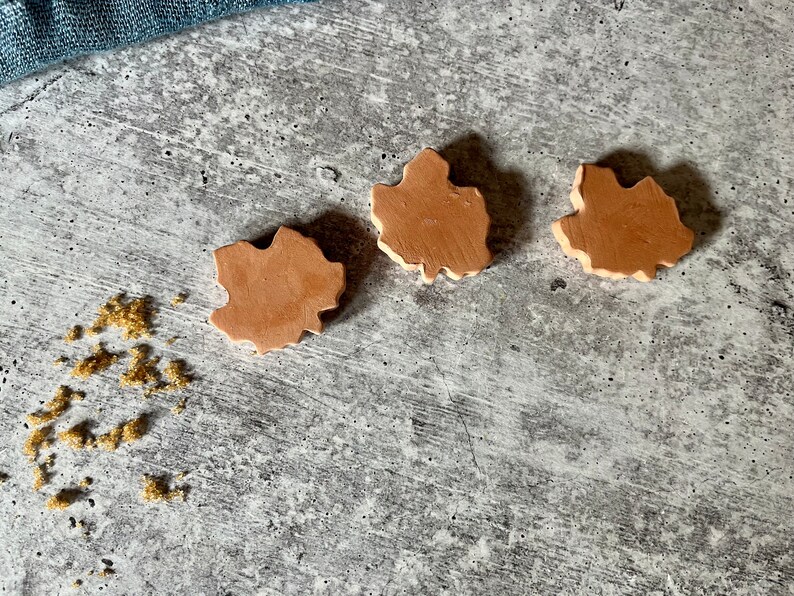 Brown sugar savers/ essential oil diffusers/ sugar keepers set of 3 maple leaves, baking gift, stocking stuffer, teacher gift image 9